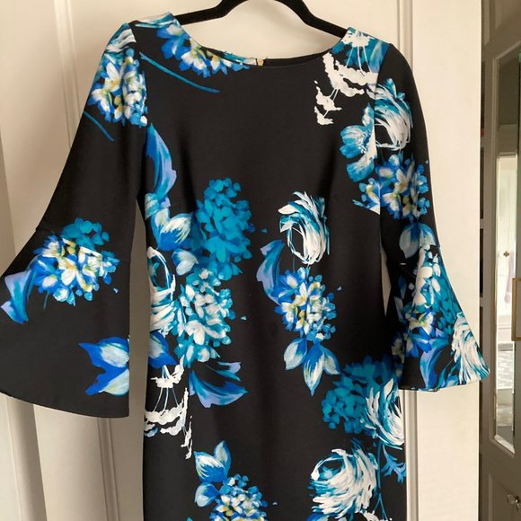 Calvin Klein Blue Floral Dress - Picture 2 of 5